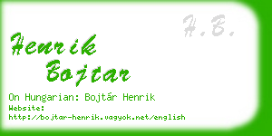 henrik bojtar business card