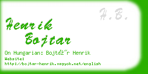 henrik bojtar business card